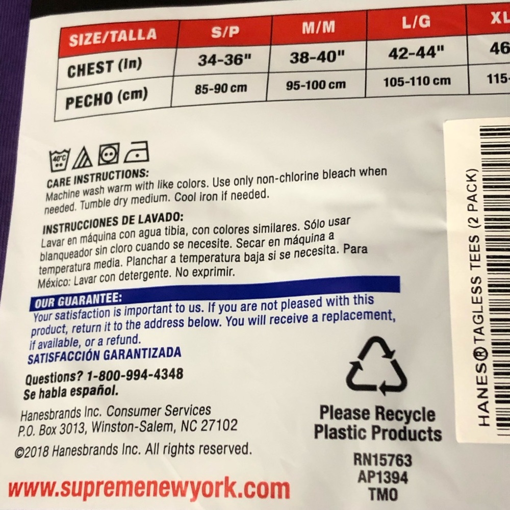 Supreme 2 Pack Purple Size Small Tagless T-Shirts - Picture 7 of 7